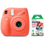 Kit Cámara INSTAX Mini 7 coral + película 10 hojas