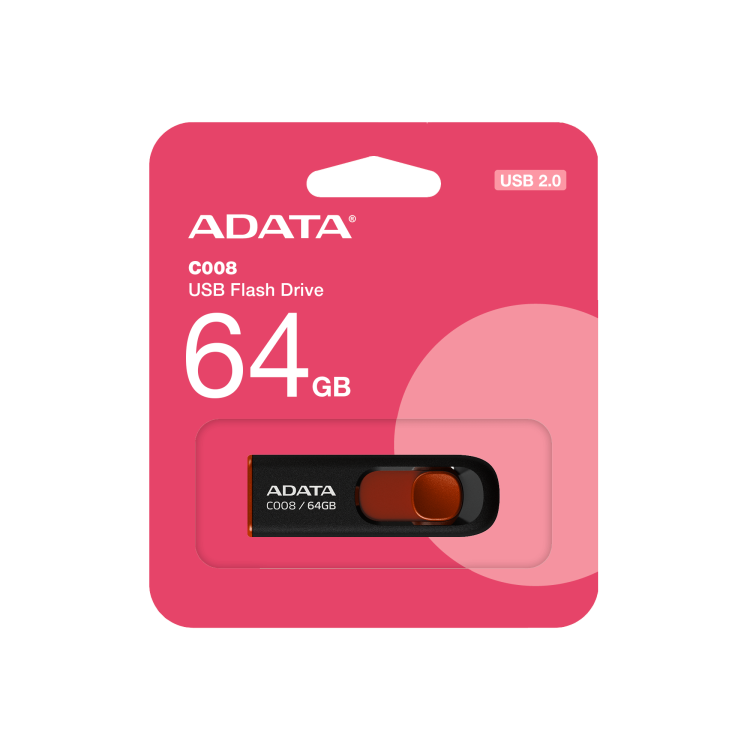 Memoria USB de 32 GB. 2.0 color negro/rojo Marca ADATA.