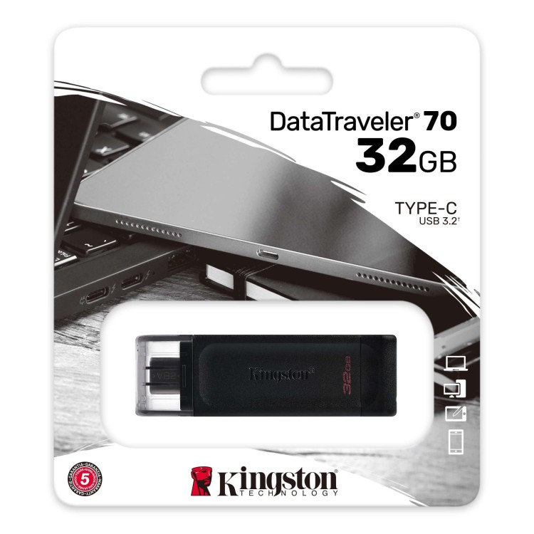 memoria usb 32gb kingston 3.2 gen 1 data traveler 70 type c