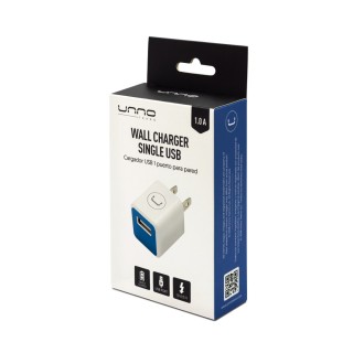 cargador solo de pared usb 1a unno tekno pw5051wt