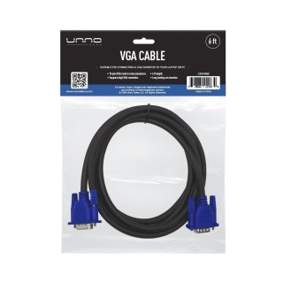 cable vga 1.8m/6ft unno tekno cb4016bk