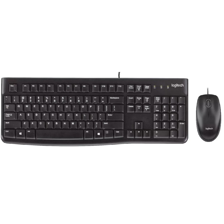 Kit teclado y mouse LOGITECH USB MK120 Español