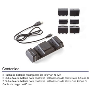 Soporte de carga doble VERBATIM para controles de XBOX