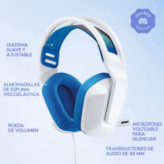 Audífonos LOGITECH Gaming  G335 con cable 3.5mm