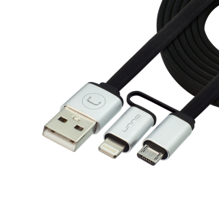 Cable 2 en1 lightning & micro USB UNNO