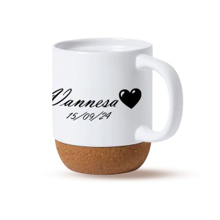 Taza de personalizada con base de corcho 14 oz