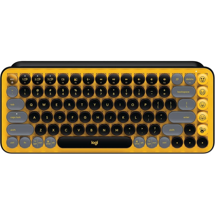 Teclado LOGITECH POP Keys Mechanical con teclas Emoji-Blast