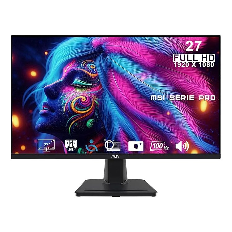 Monitor MSI Professional 27 pulgadas Full HD 1920 x 1080 100Hz tiempo de respuesta 1ms HDMI y VGA