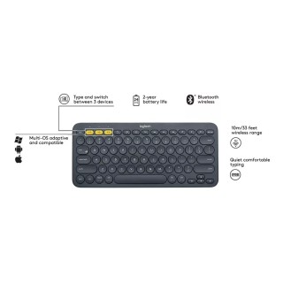 Teclado Multidispositivo LOGITECH Bluetooth K380